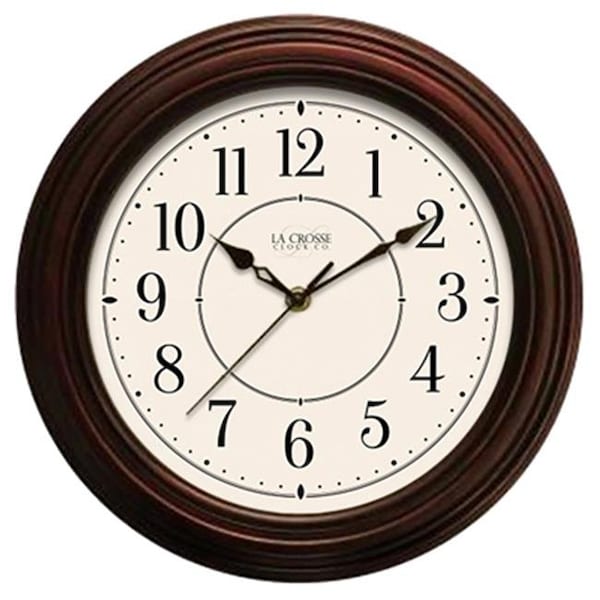 La Crosse Technology La Crosse Technology Ltd 404-2630W 12 in. Faux Wood Wall Clock 205221 - main